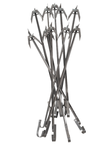 детальное фото набор шампуров экотандыры с зажимами 10шт, 43 см в интернет-магазине Дачный Эксперт