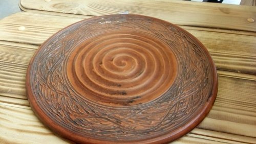 детальное фото блюдце глиняное, ручная работа, маслянка в интернет-магазине Дачный Эксперт